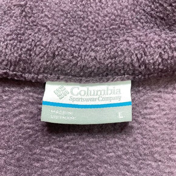 Columbia Jacket Adult Large Purple Soft Fleece Full Zip Pockets Hiking Outdoor - Picture 4 of 14